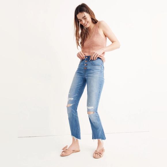 Madewell Denim - Madewell Petite Cali Demi-Boot Denim Jeans Size 27 Bronson Wash Style #J0534
